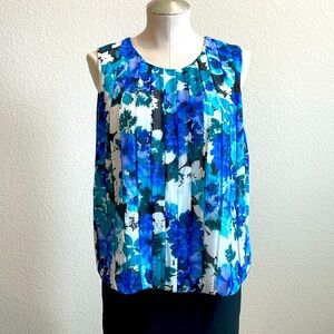 Calvin Klein Floral Sleeveless Top Large